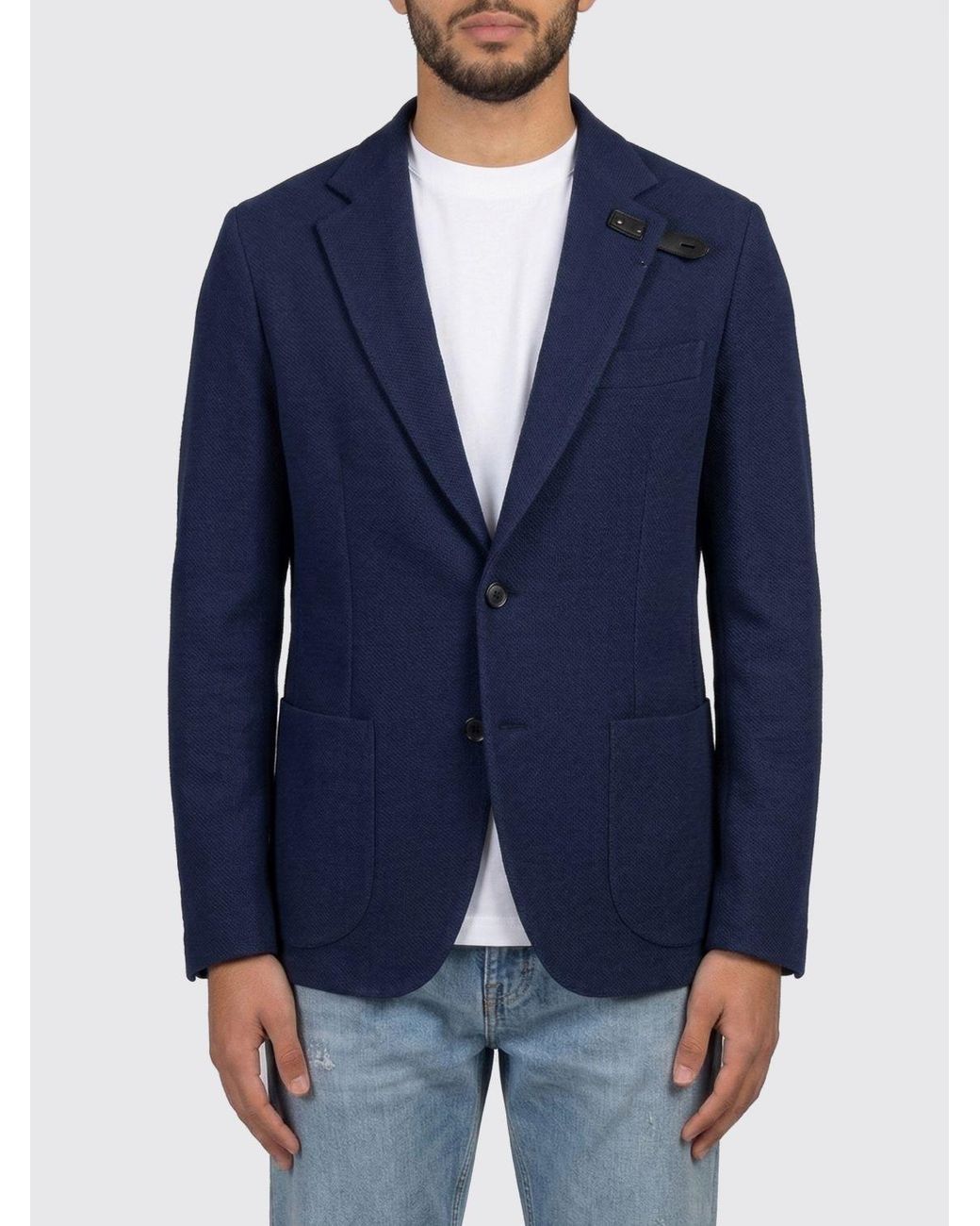 Brioni Blue Single Breasted Blazer for men