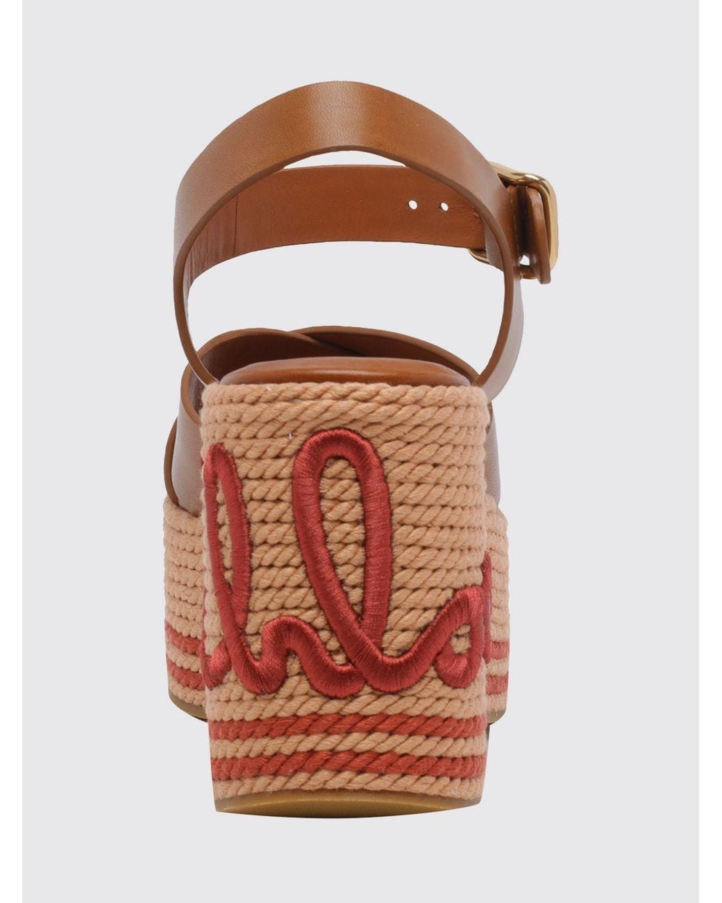 Chloé Brown ChloÉ High Wedge Sandals
