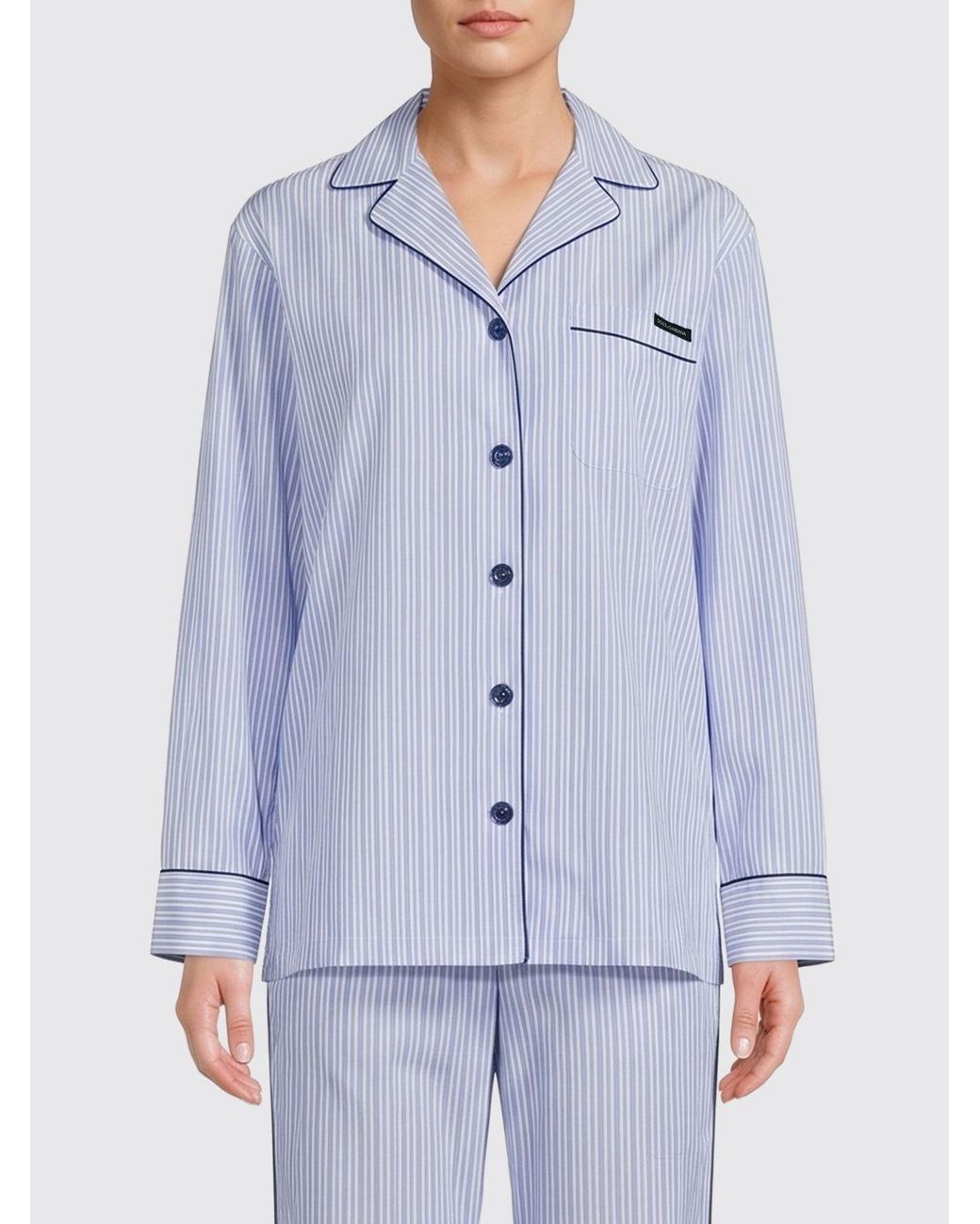 Dolce & Gabbana Blue Dolce &Amp Gabbana Striped Cotton And Silk Shirt