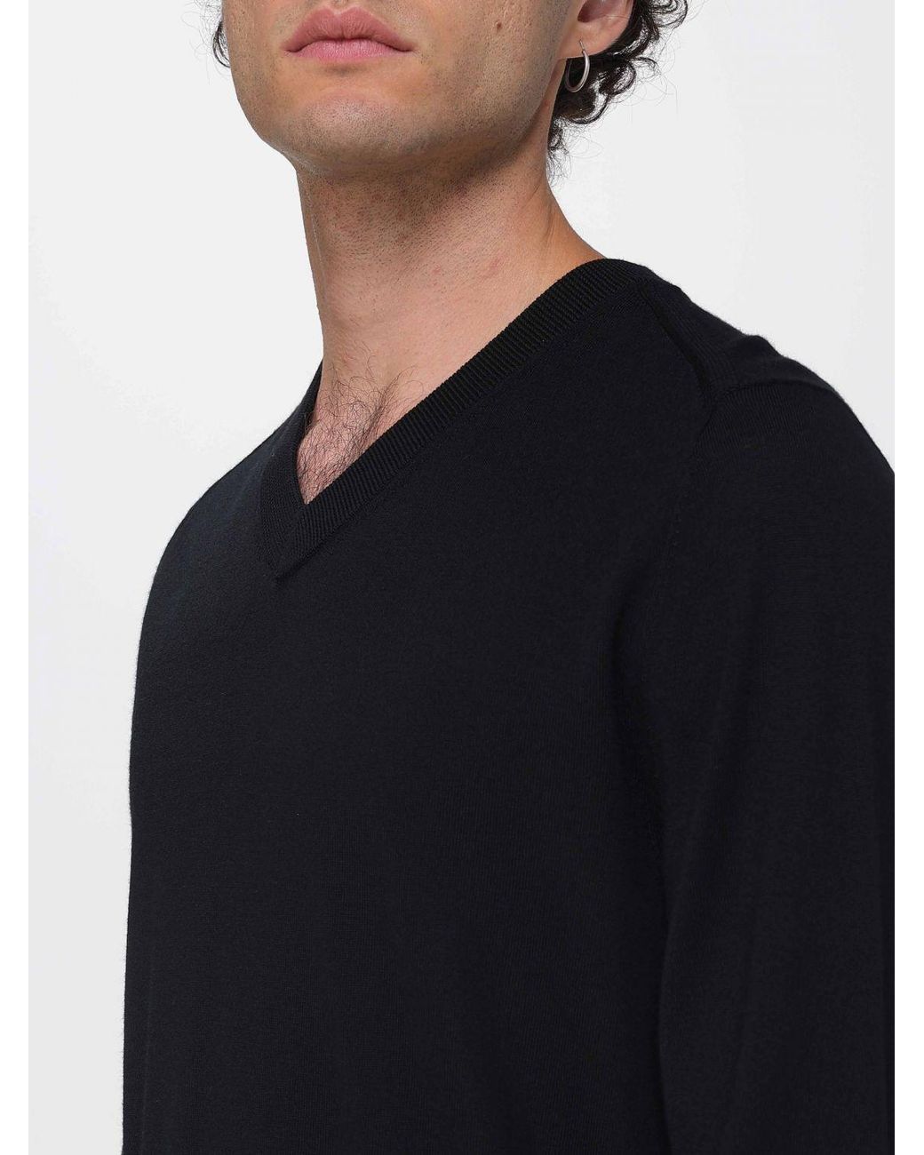 Paul Smith Blue Long-Sleeved V-Neck Jumper for men