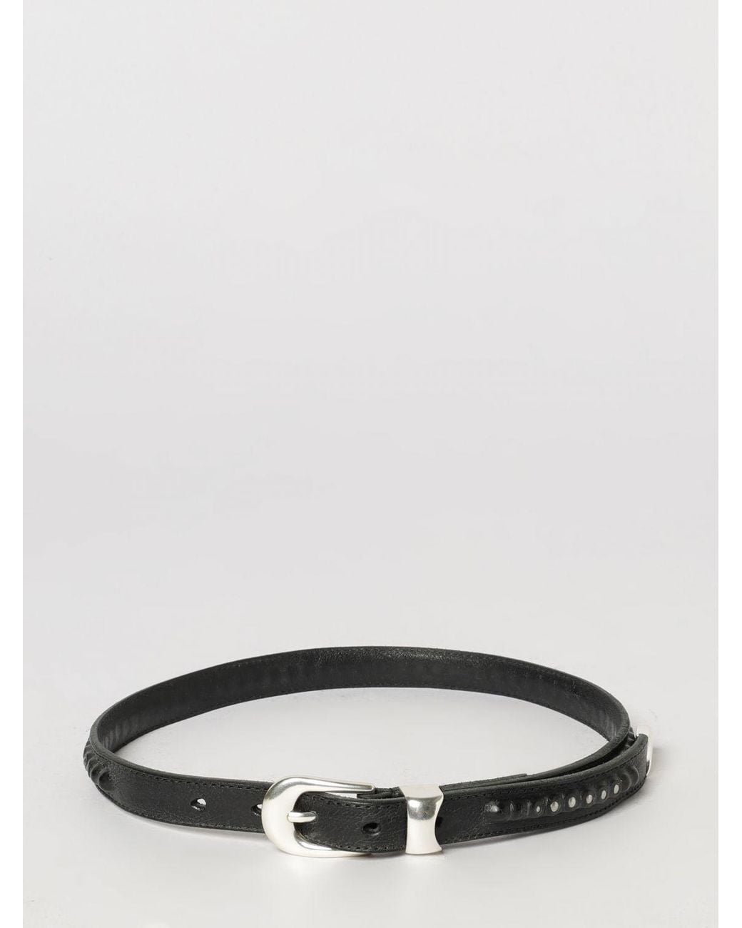 Our Legacy Black Smooth Calfskin Leather Belt With Pin Buckle for men