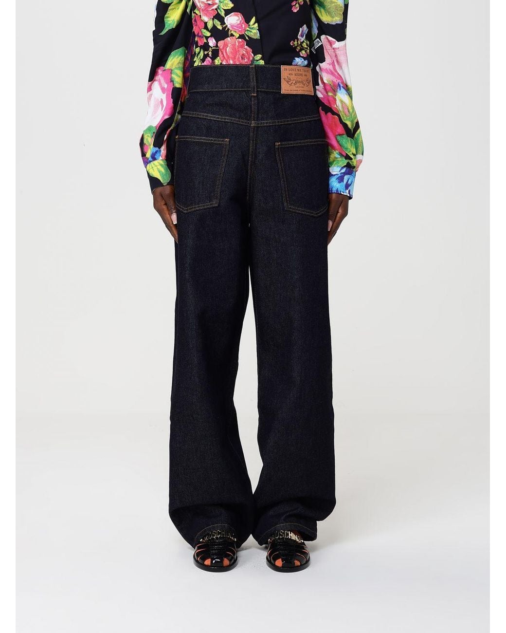 Moschino Couture Blue Wide Leg Jeans