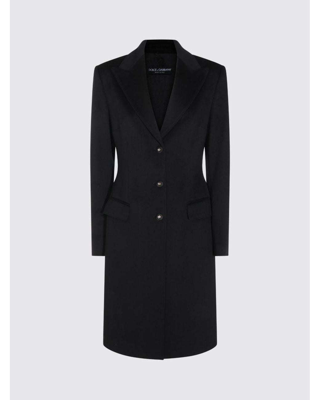 Dolce & Gabbana Blue Dolce &Amp Gabbana Long Single-Breasted Coat