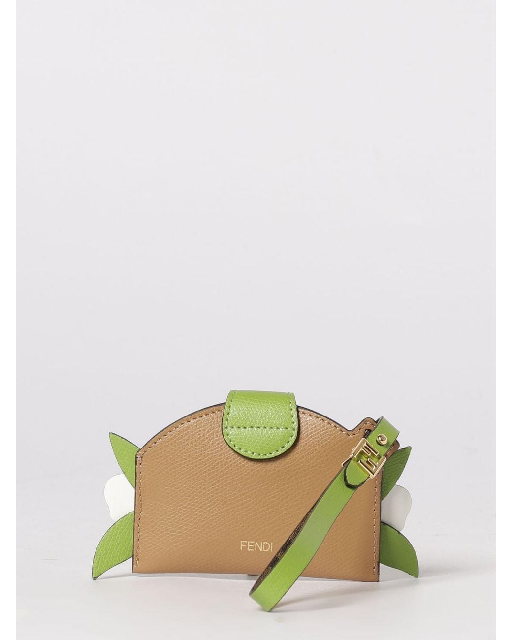 Tarjetero De Crédito Best Friends Forever De Piel Fendi de color Green