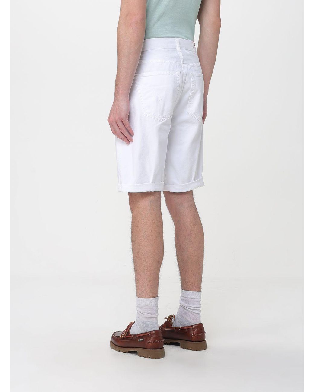 Dondup White Denim Shorts for men