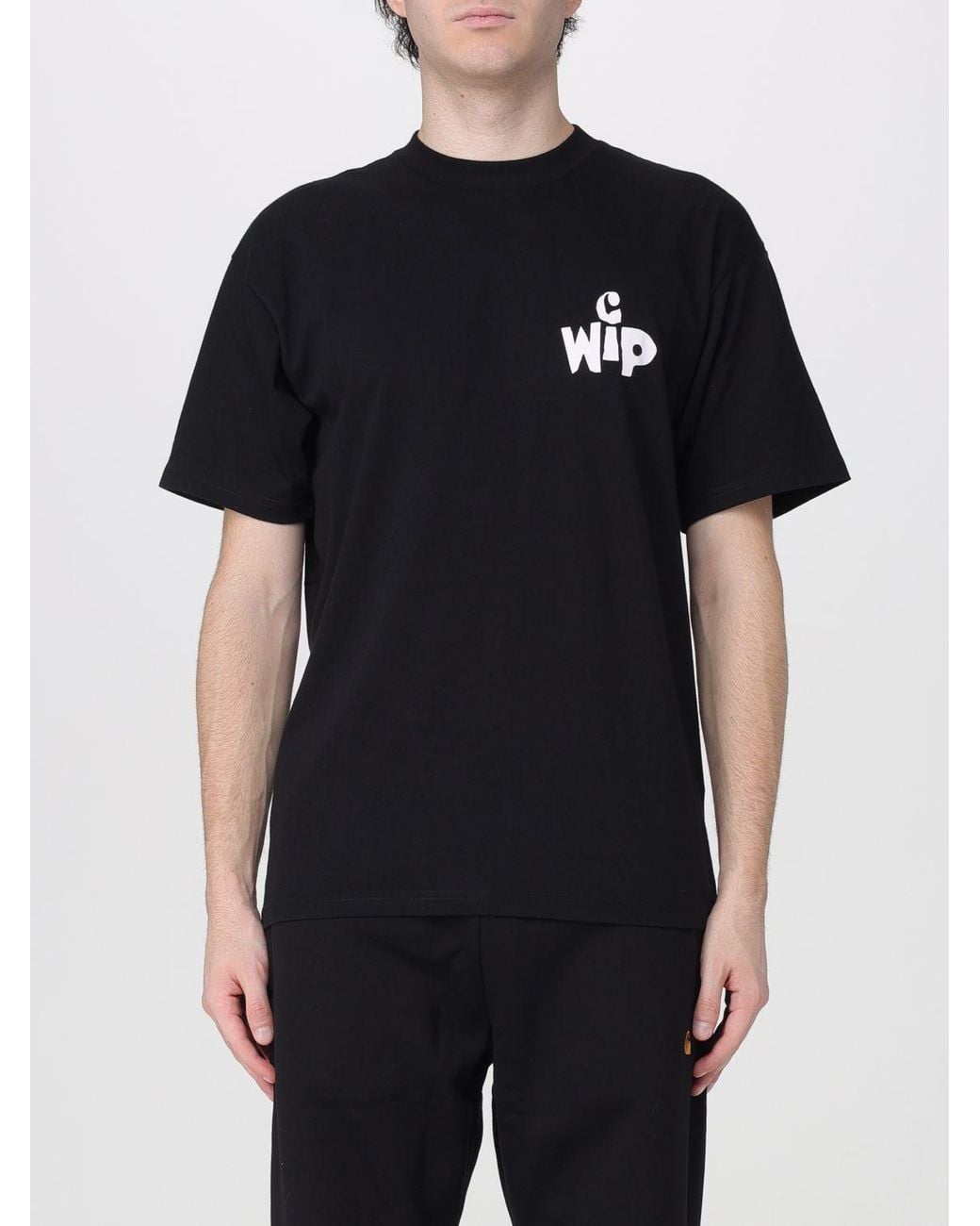 Carhartt Black Organic Cotton T-Shirt With Graphic And Slogan Print for men