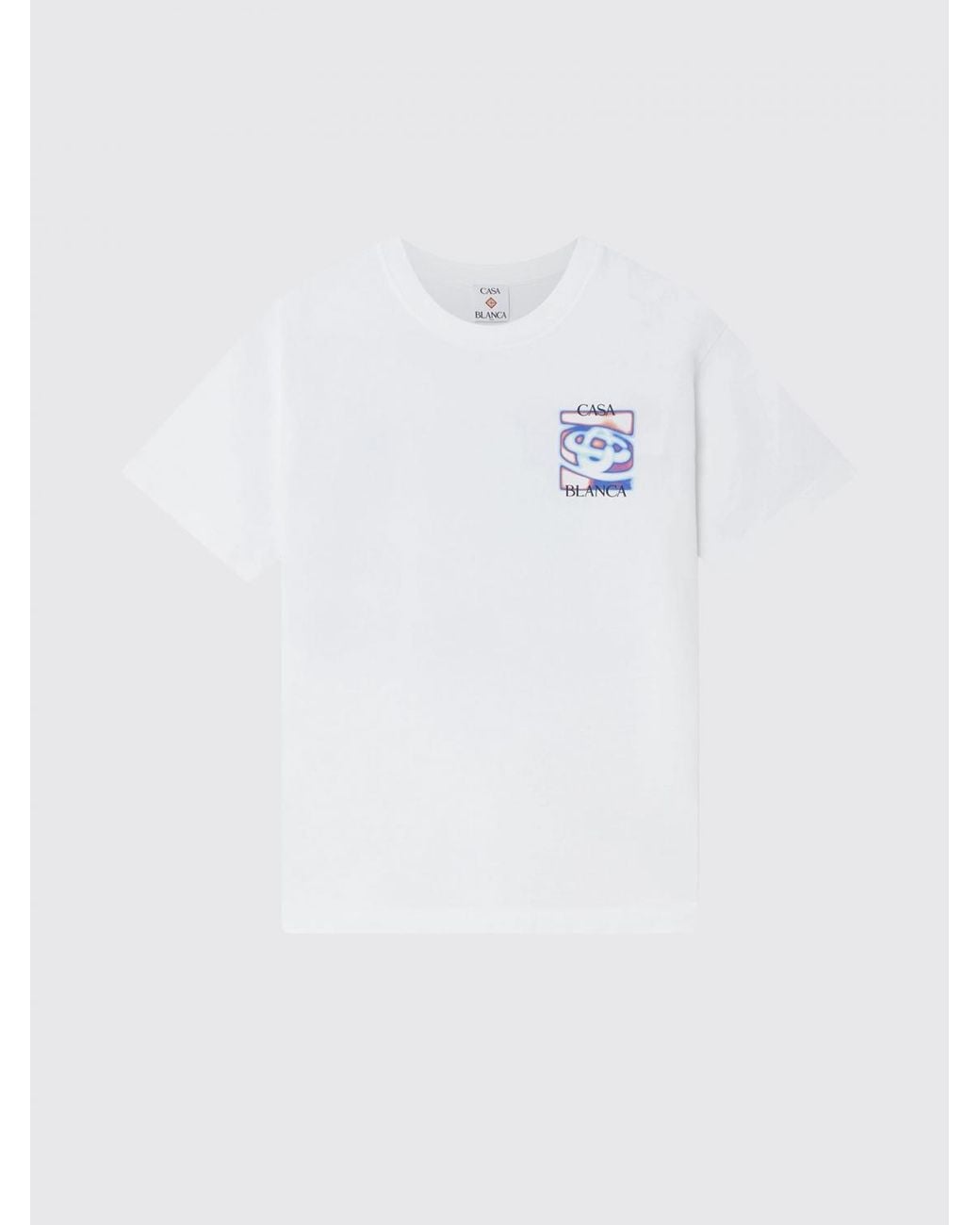 Casablanca White Printed Organic Cotton T-Shirt for men
