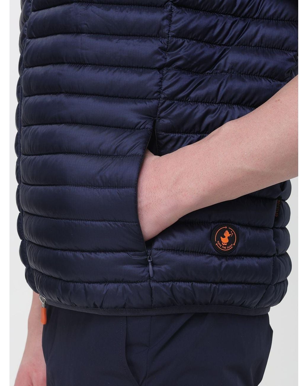 Save The Duck Blue Padded Zip Puffer Jacket for men