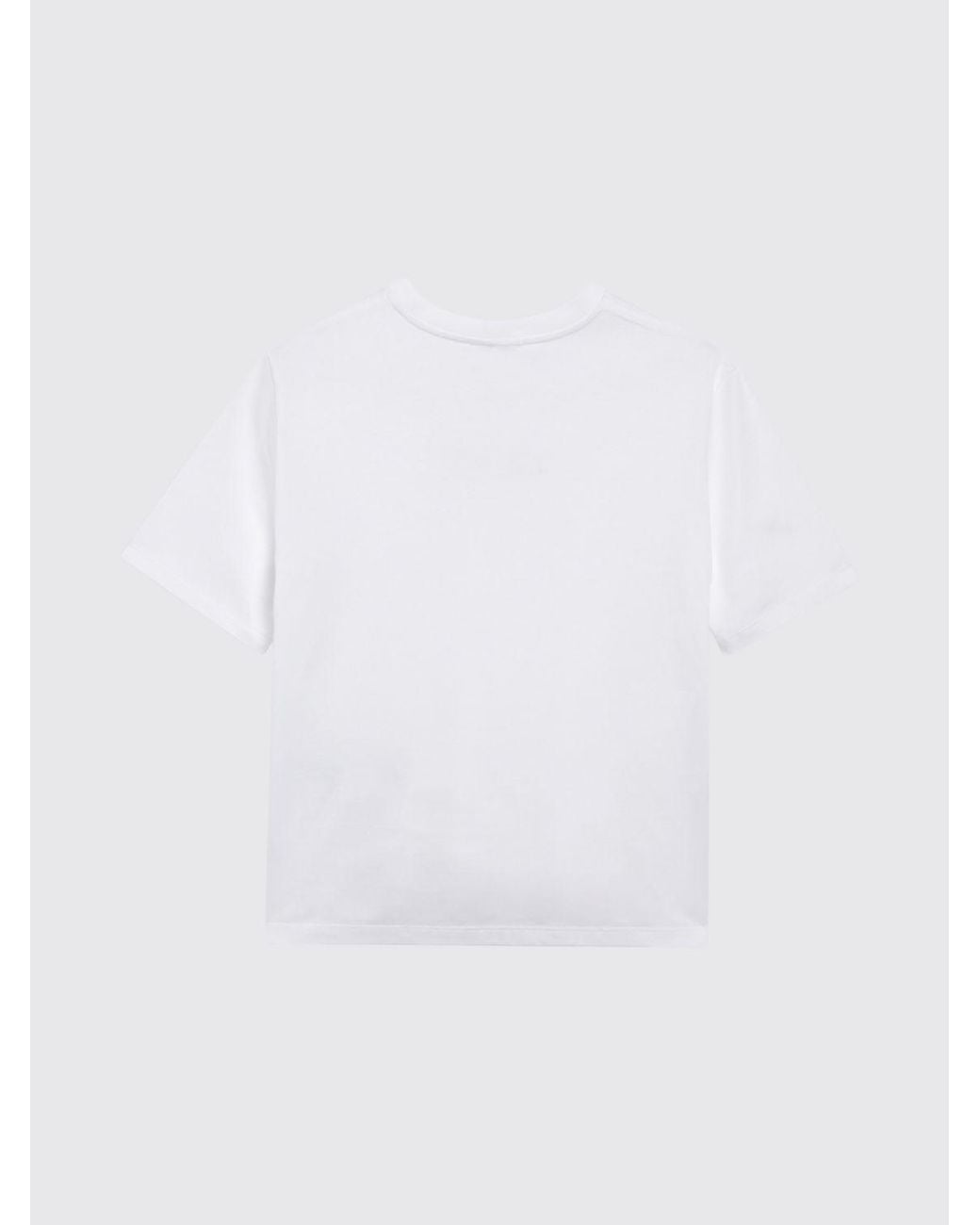 Versace White Rhinestone Lettering Logo Cotton Crew-Neck T-Shirt
