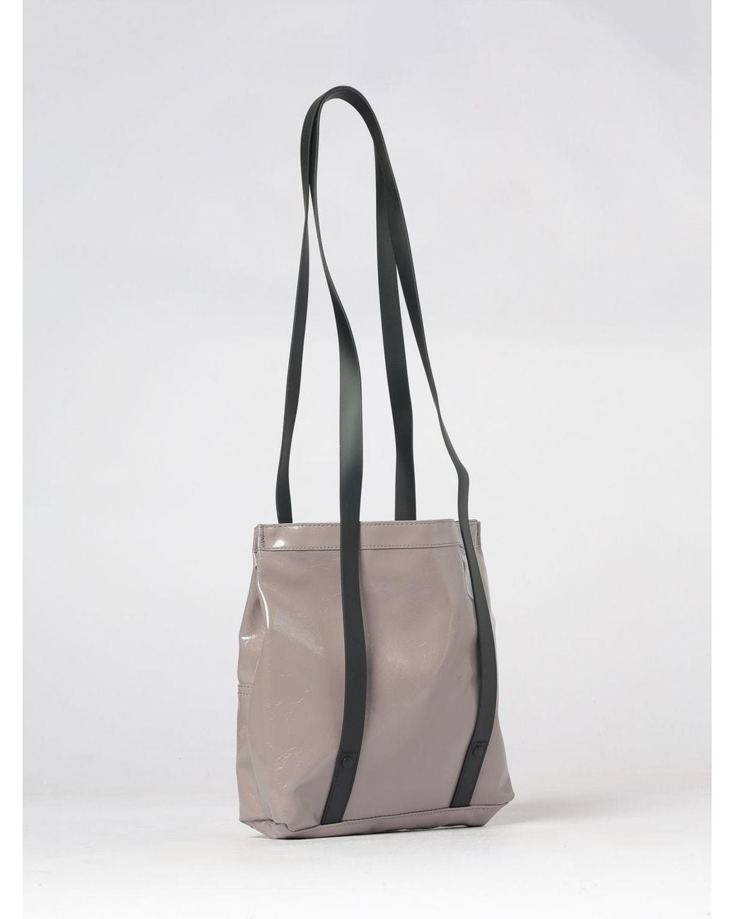 Rains Natural 2 Strap Waterproof Fabric Shoulder Bag With Double Handle