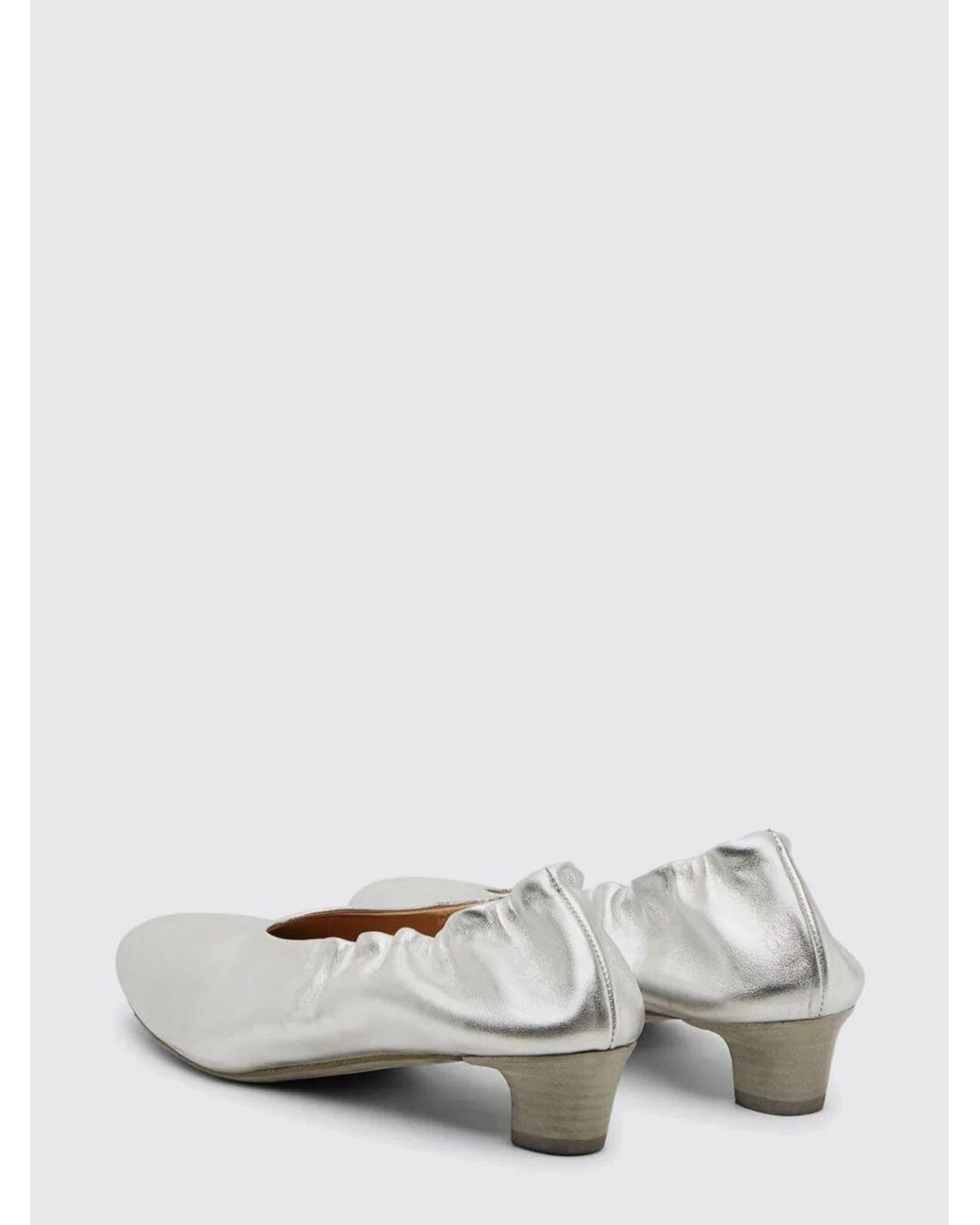 Marsèll White Laminated Leather Pumps