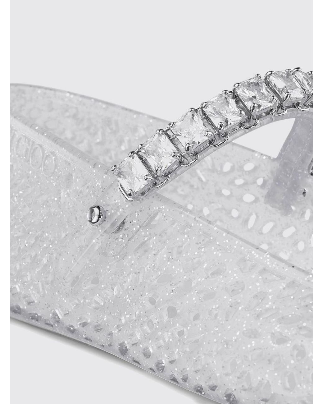 Jimmy Choo White The Jelly Mary Jane Flats