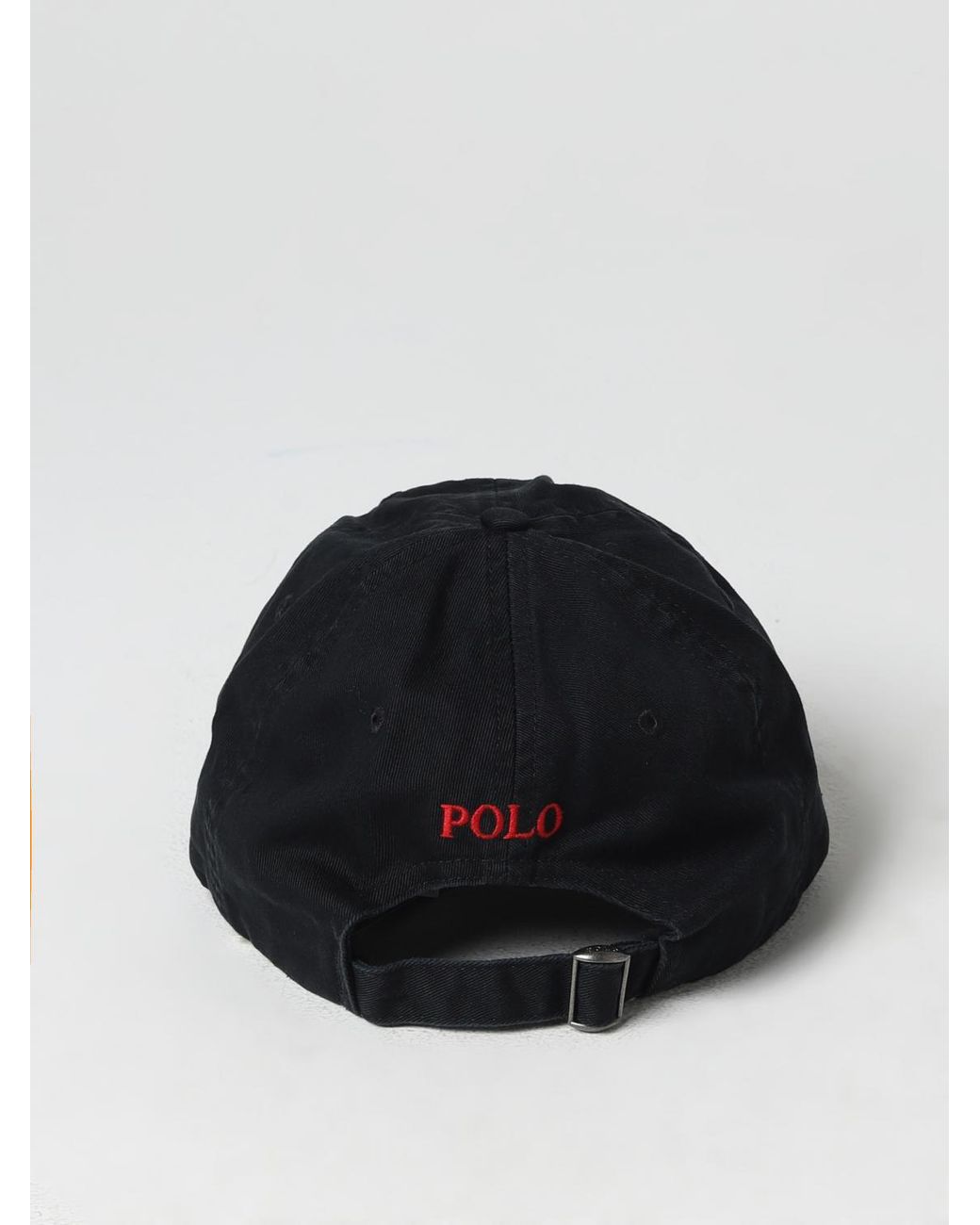 Polo Ralph Lauren Black Classic Baseball Cap With Adjustable Strap And Embroidered Accent for men