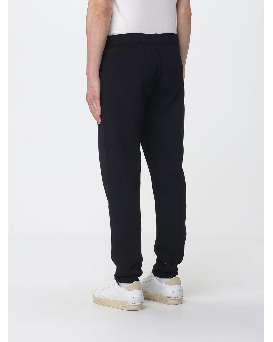 EA7 Blue Cotton Jogging Trousers for men