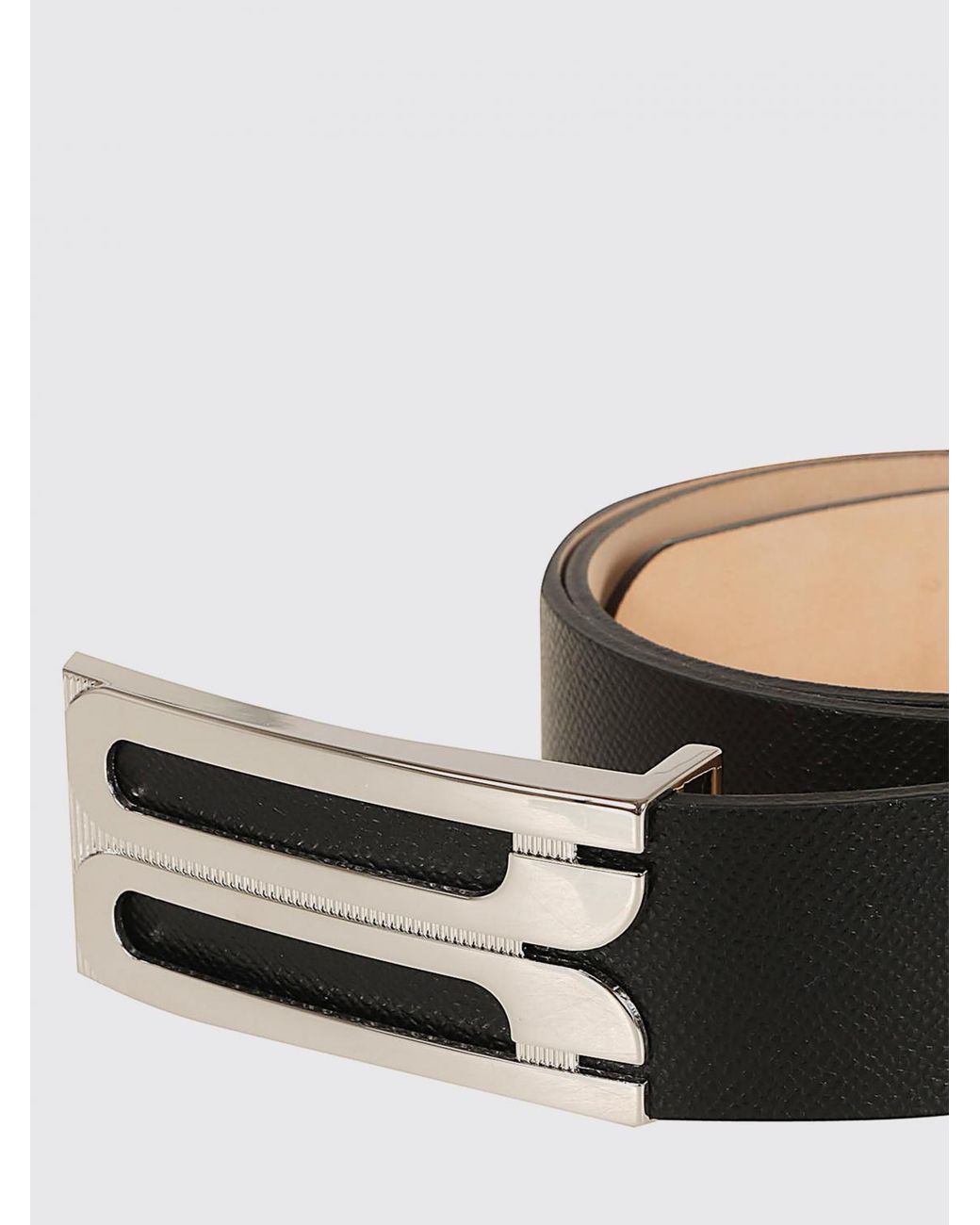 Victoria Beckham White Dorian Calf Leather Belt With Logo Buckle