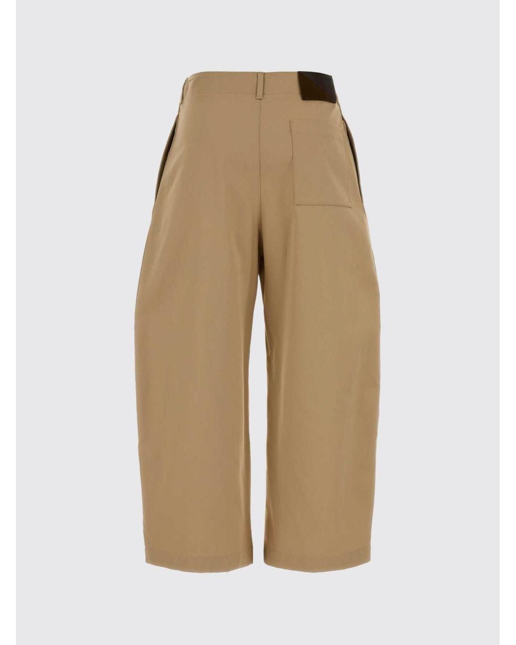 Loewe Natural Pleated Wide-Leg Baggy Cotton Trousers