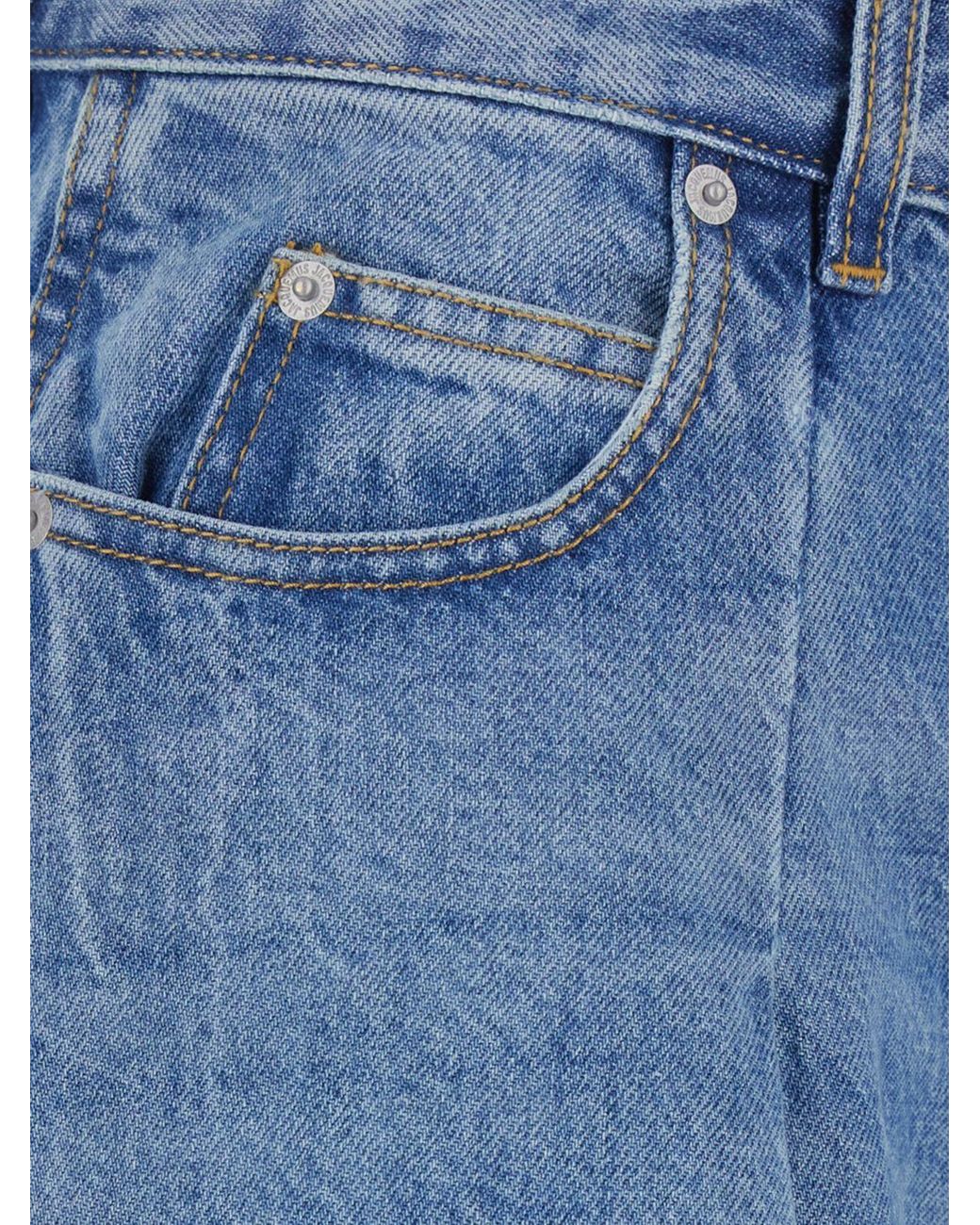 Jacquemus Blue Le De-Nîmes Ovalo High-Waisted Wide-Leg Jeans