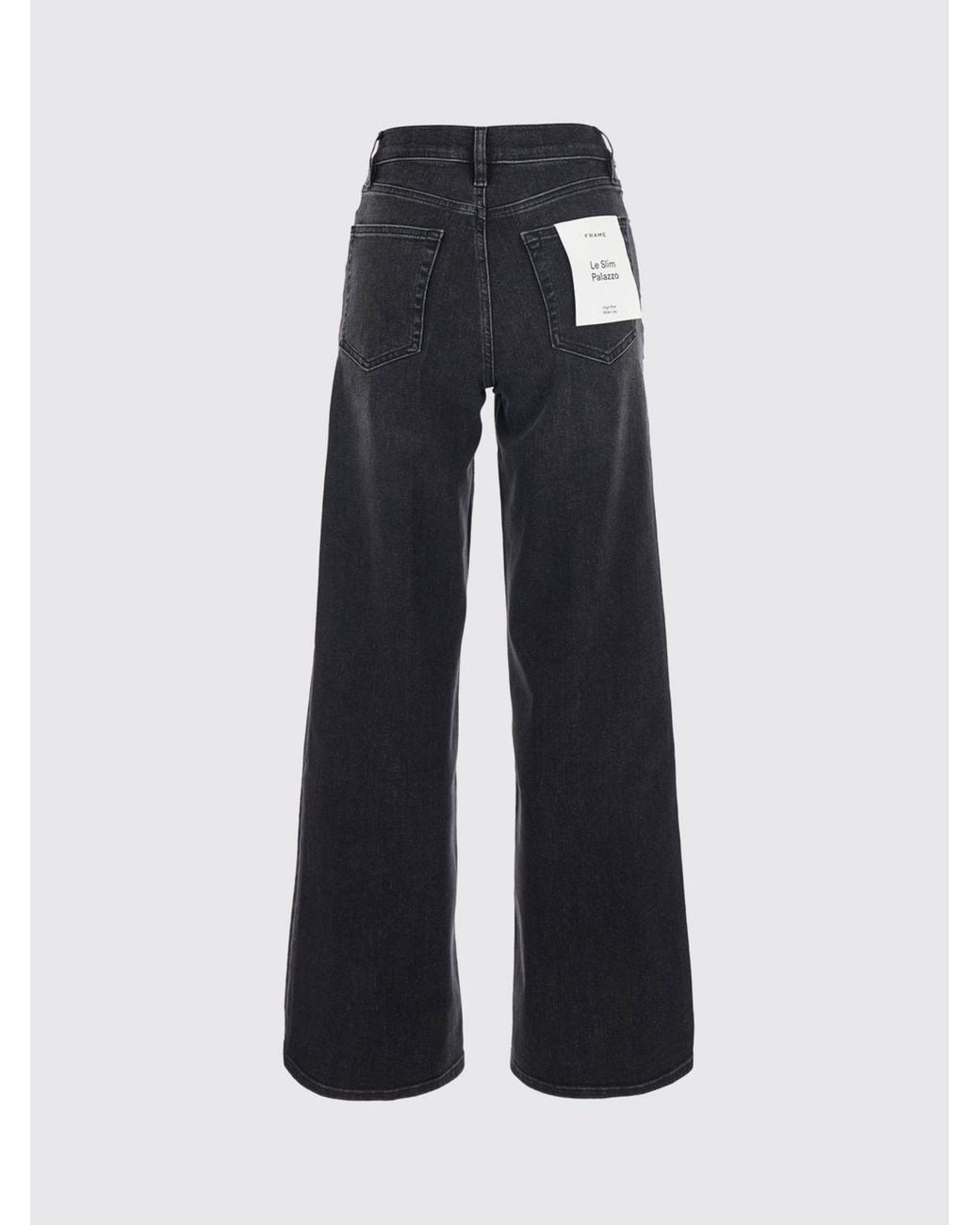 FRAME Blue Le Slim Palazzo High-Waisted Wide-Leg Denim Jeans