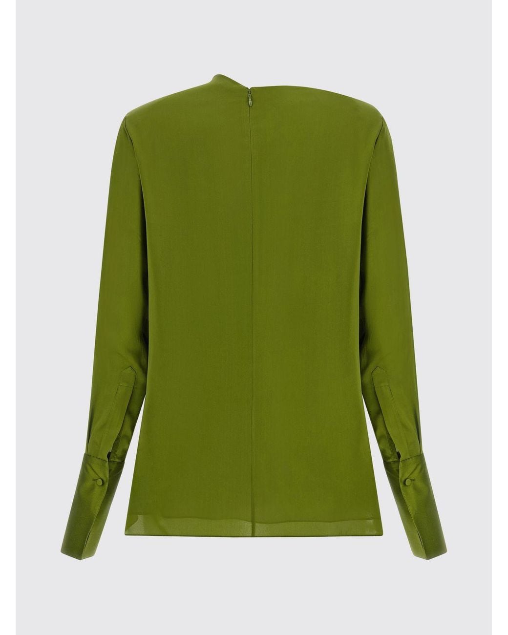 Tom Ford Green Regular Fit Long-Sleeved Blouse