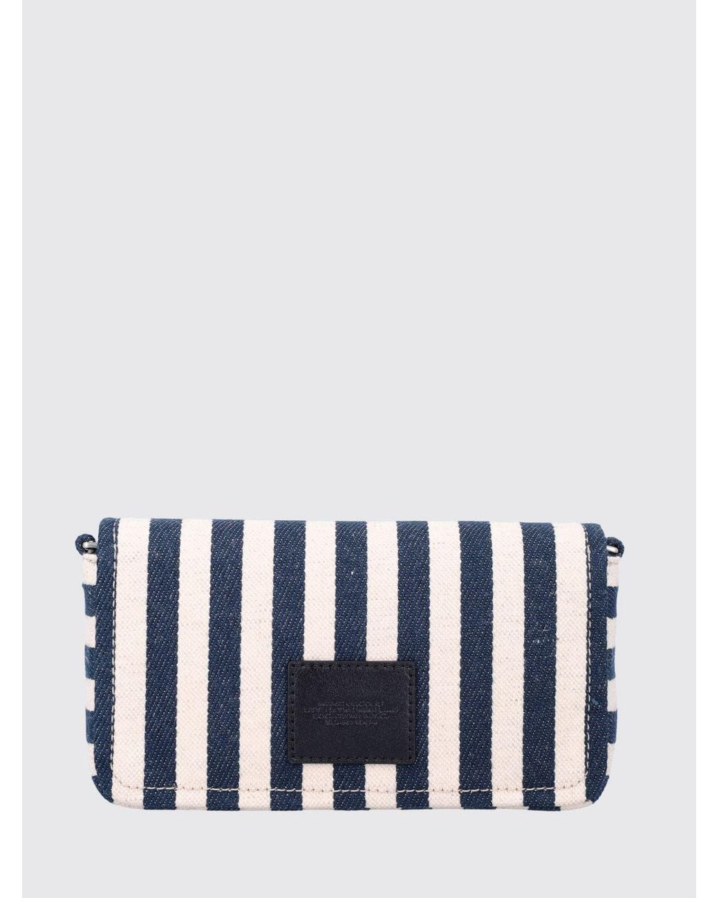 Marc Jacobs Blue The Mini Bag Striped Crossbody Bag