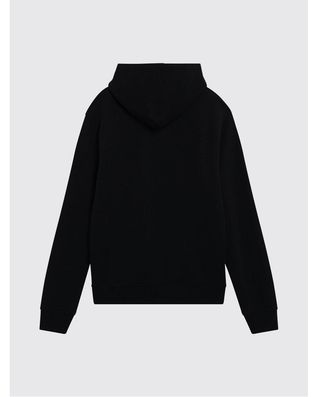 AMI Blue Cotton Hoodie With Embroidered Logo And Kangaroo Pocket for men
