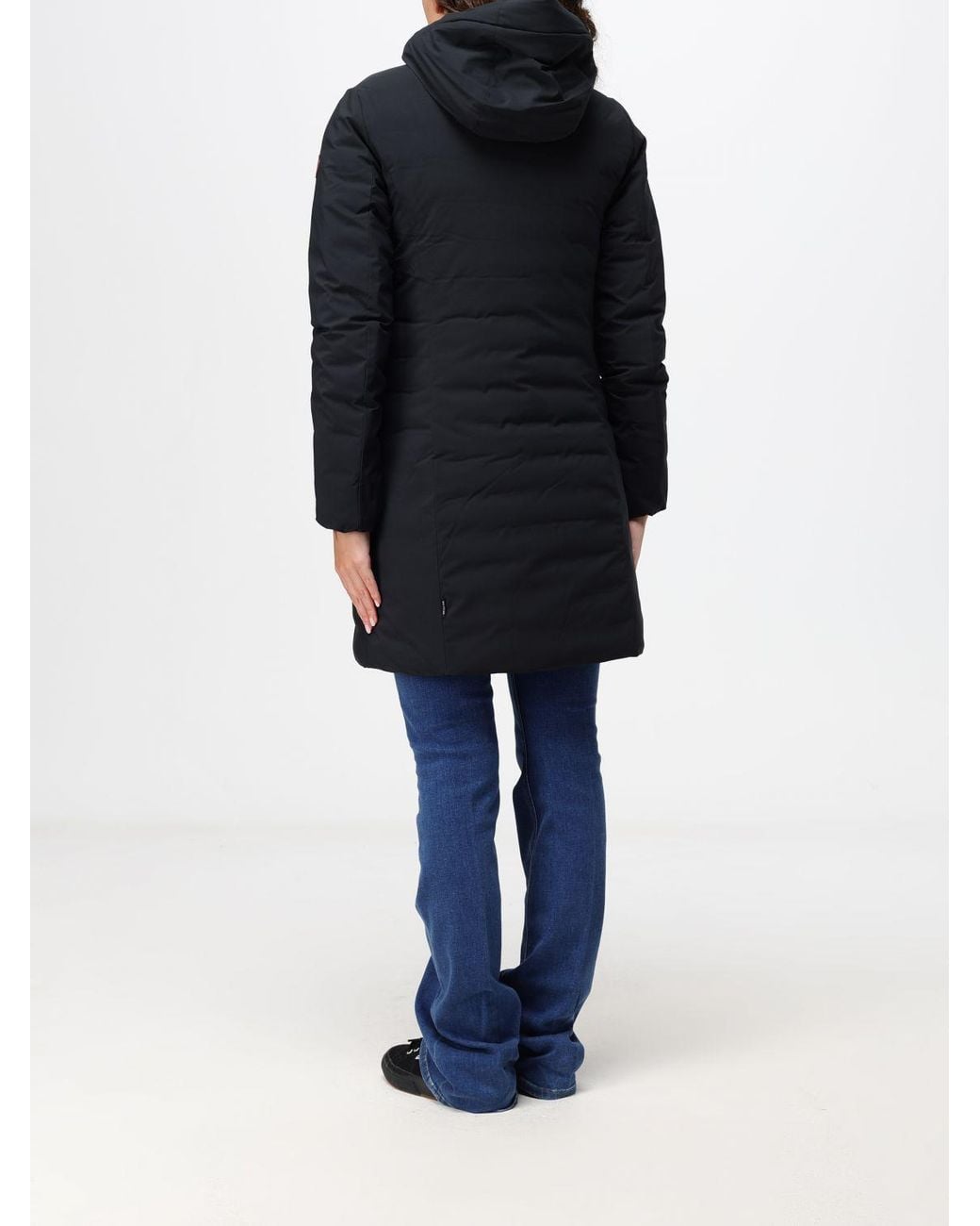 Save The Duck Blue Leyla Slim Knee-Length Puffer Jacket With Hood