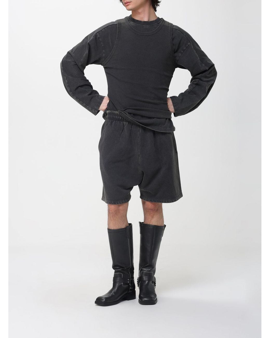 Entire studios Black Jersey Jogging Shorts for men