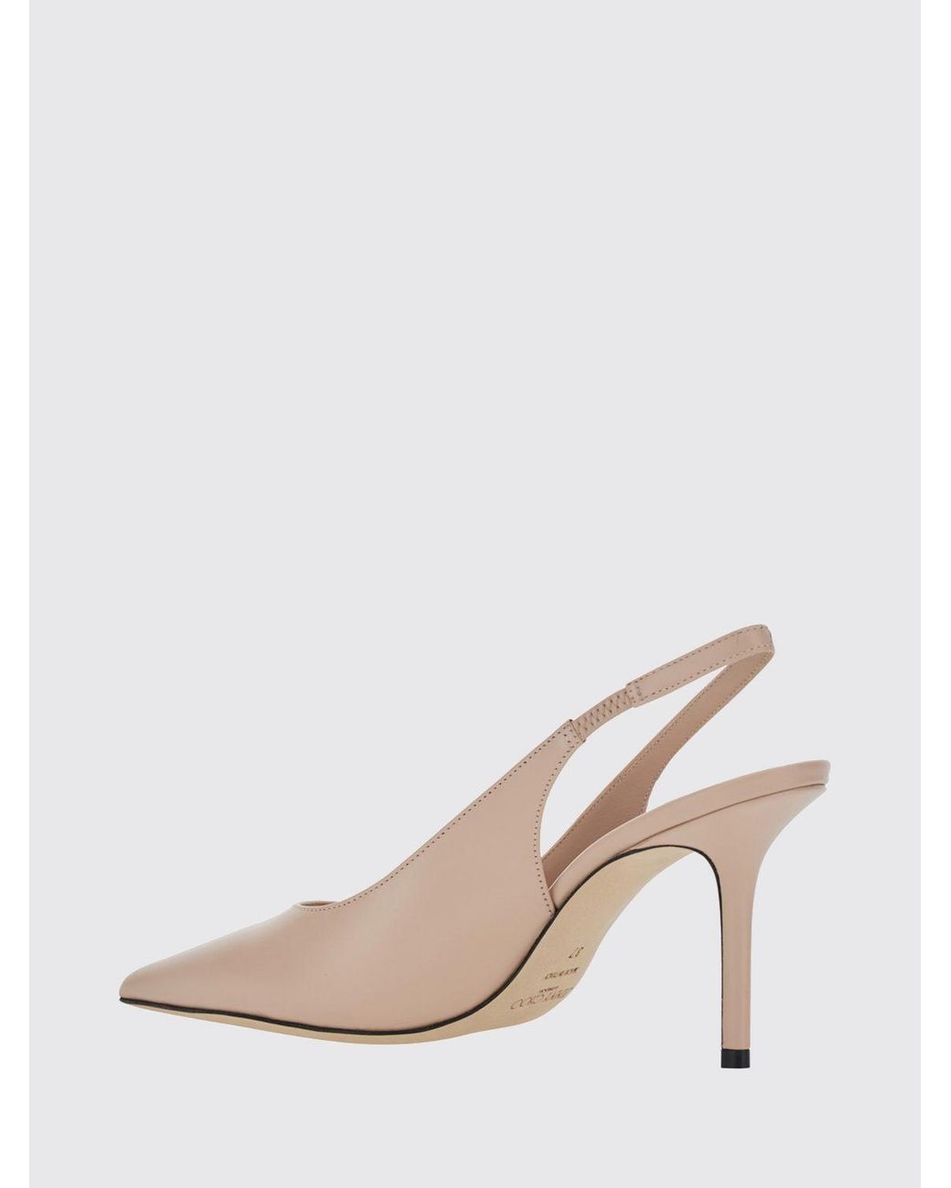 Jimmy Choo Pink Love Calfskin Leather Slingback Pumps With Stiletto Heel