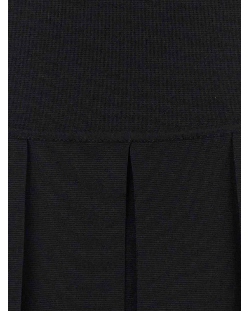 Alaïa Black High-Waisted Pleated Knit Maxi Skirt