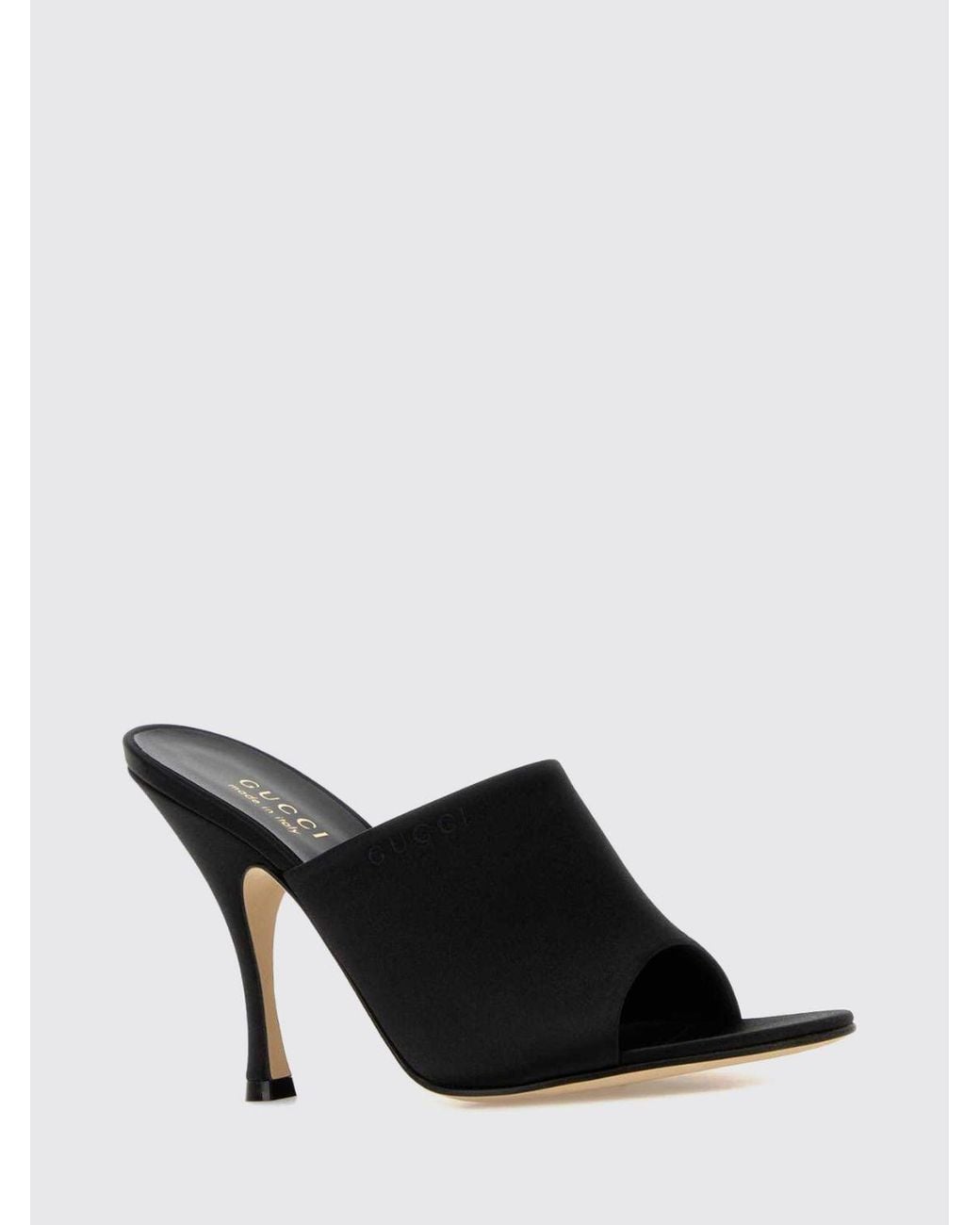 Gucci Black Satin Mules