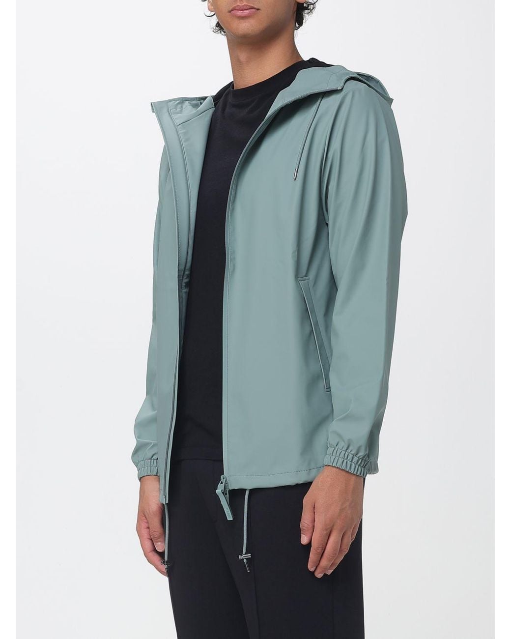 Rains Blue Storm Breaker Hooded Windbreaker Jacket for men