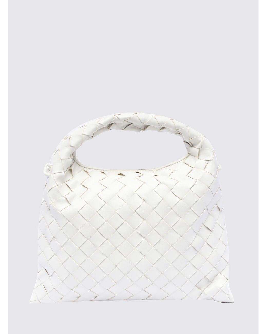 Bottega Veneta White Hop Woven Leather Bag