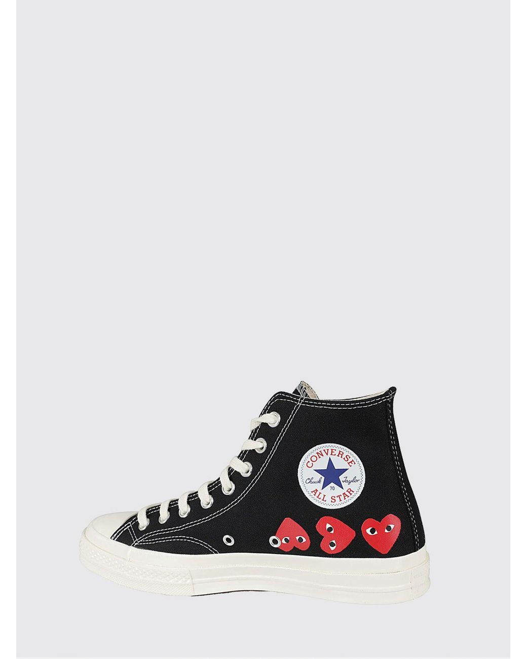 COMME DES GARÇONS PLAY White Cotton Canvas Sneakers for men