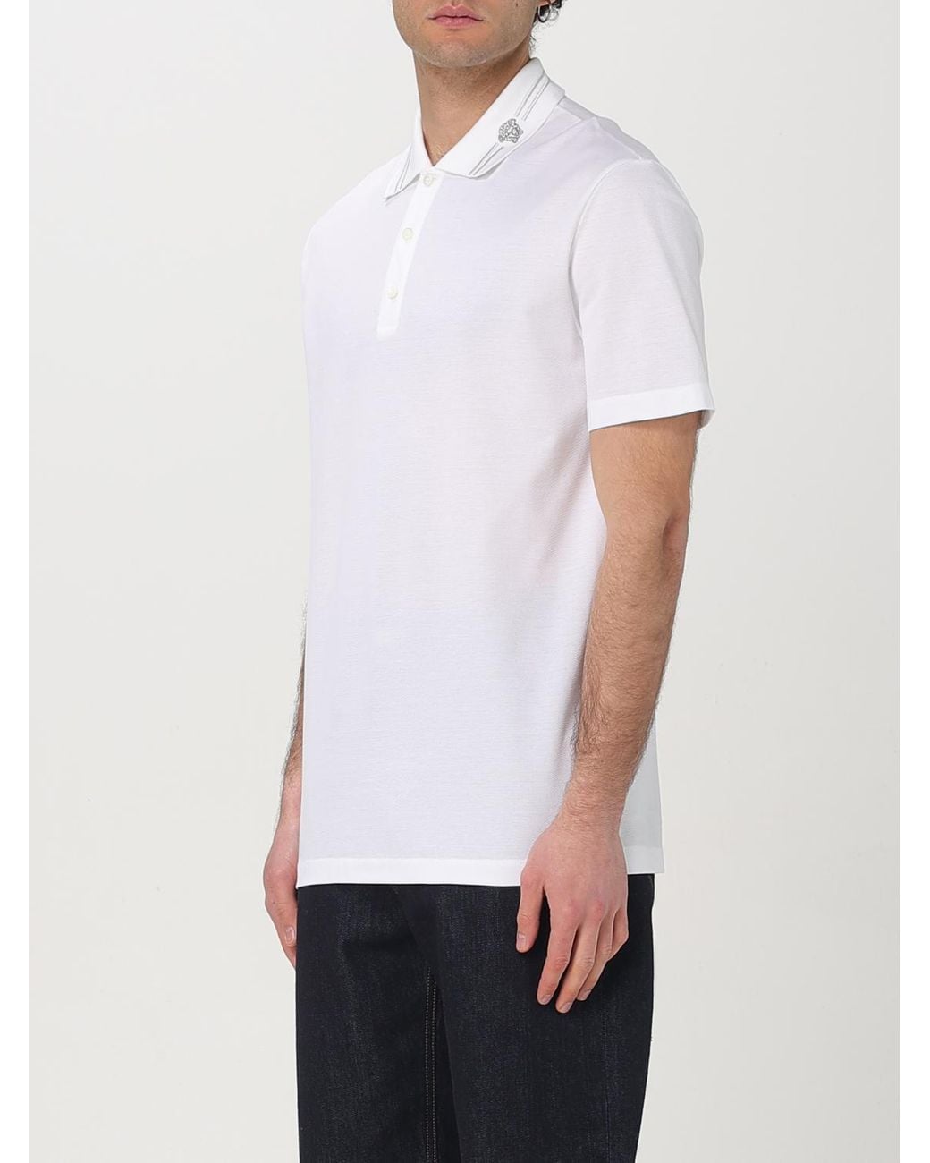 Polo di Versace in White da Uomo