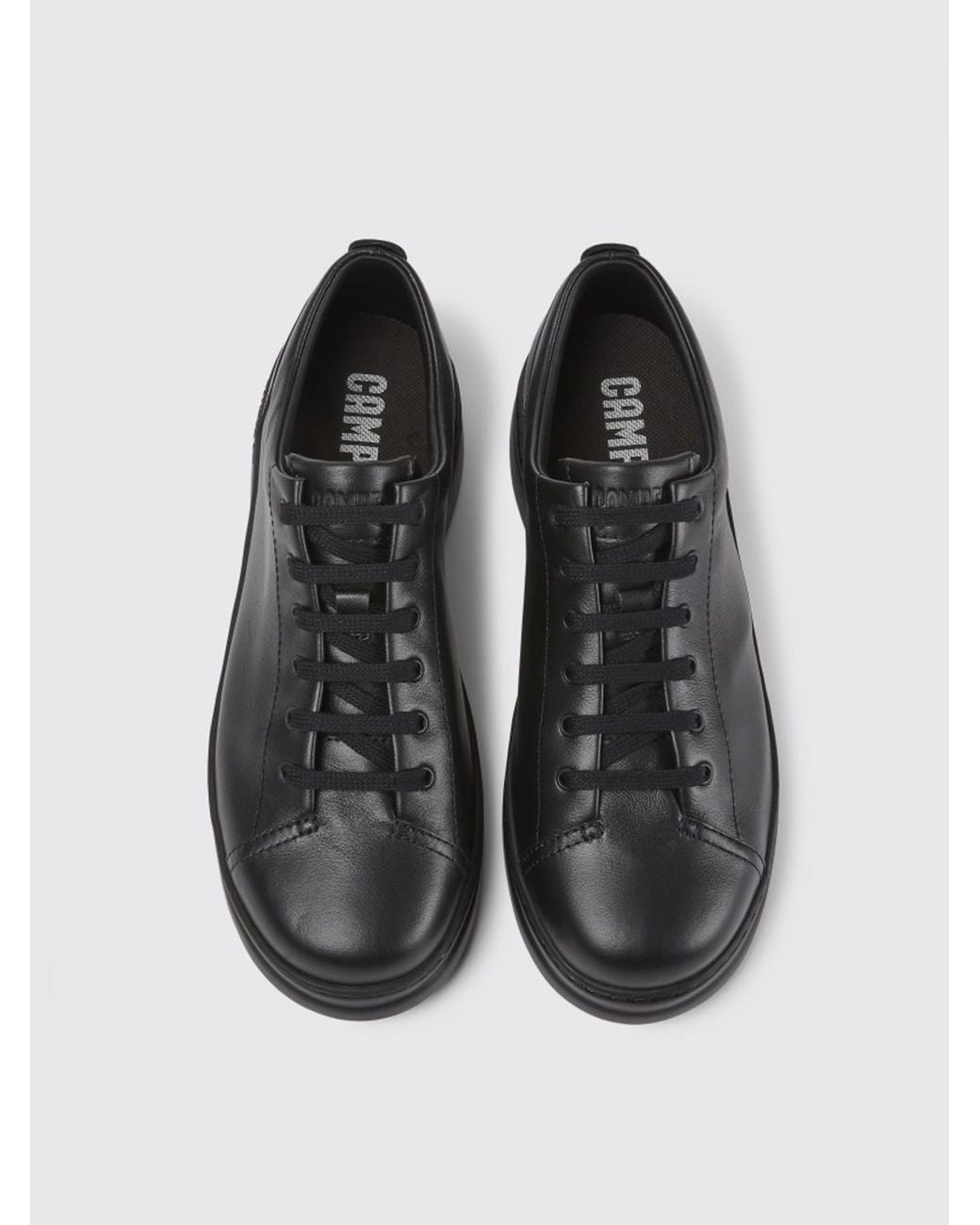 Camper Black Runner Up Sneakers In Calfskin