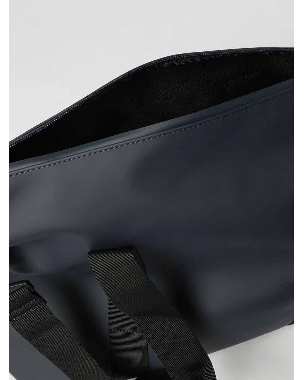 Rains Black Hilo Weekend Waterproof Travel Bag With Double Handle for men