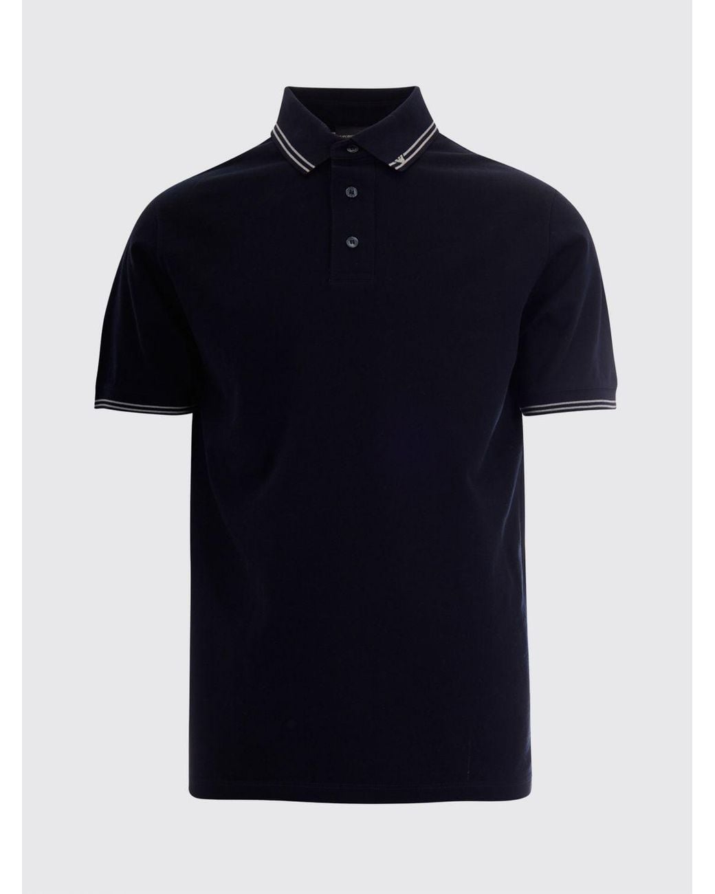Emporio Armani Blue Cotton Polo Shirt for men
