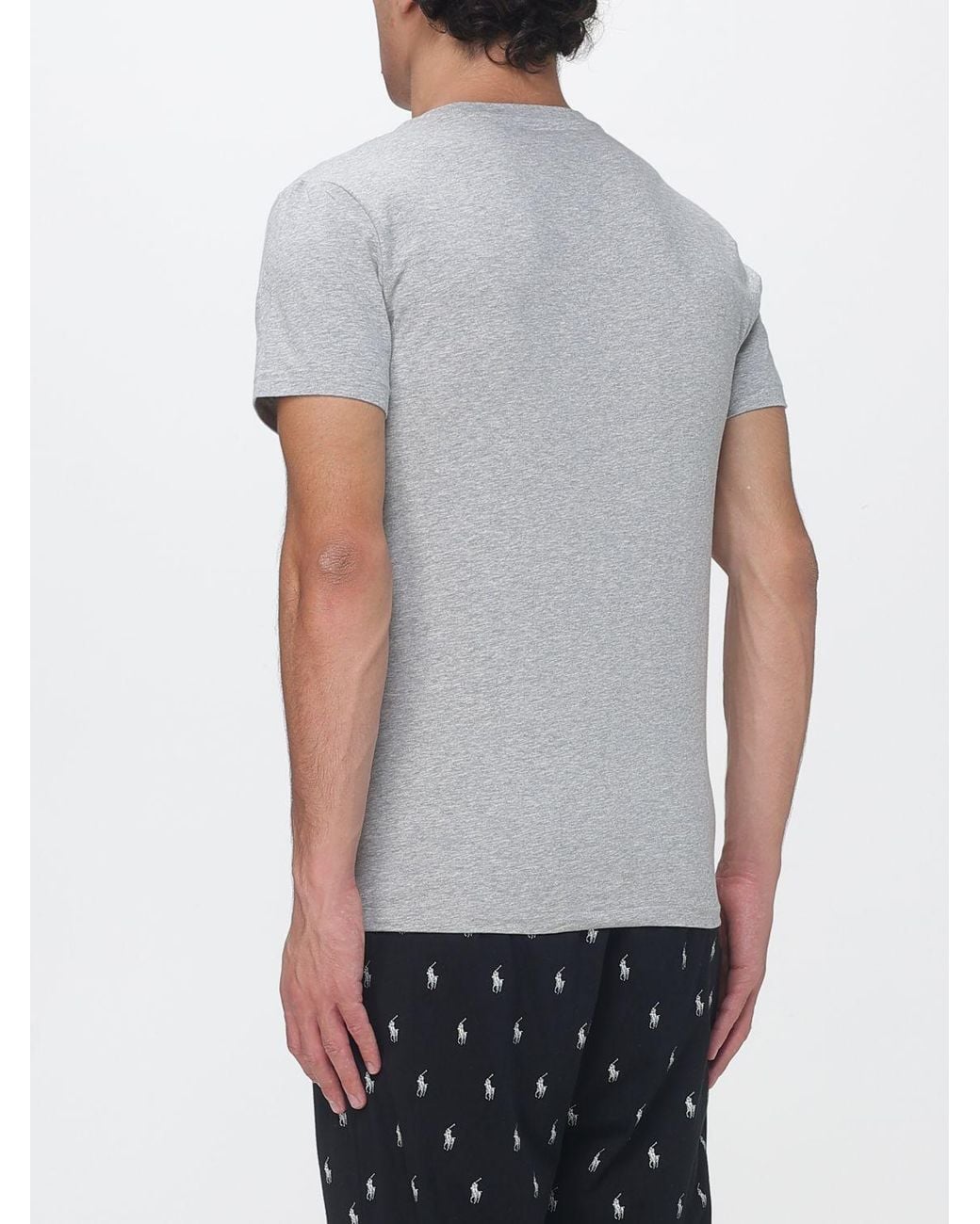 Polo Ralph Lauren Gray Set Of Two Stretch Cotton Crew-Neck T-Shirts for men