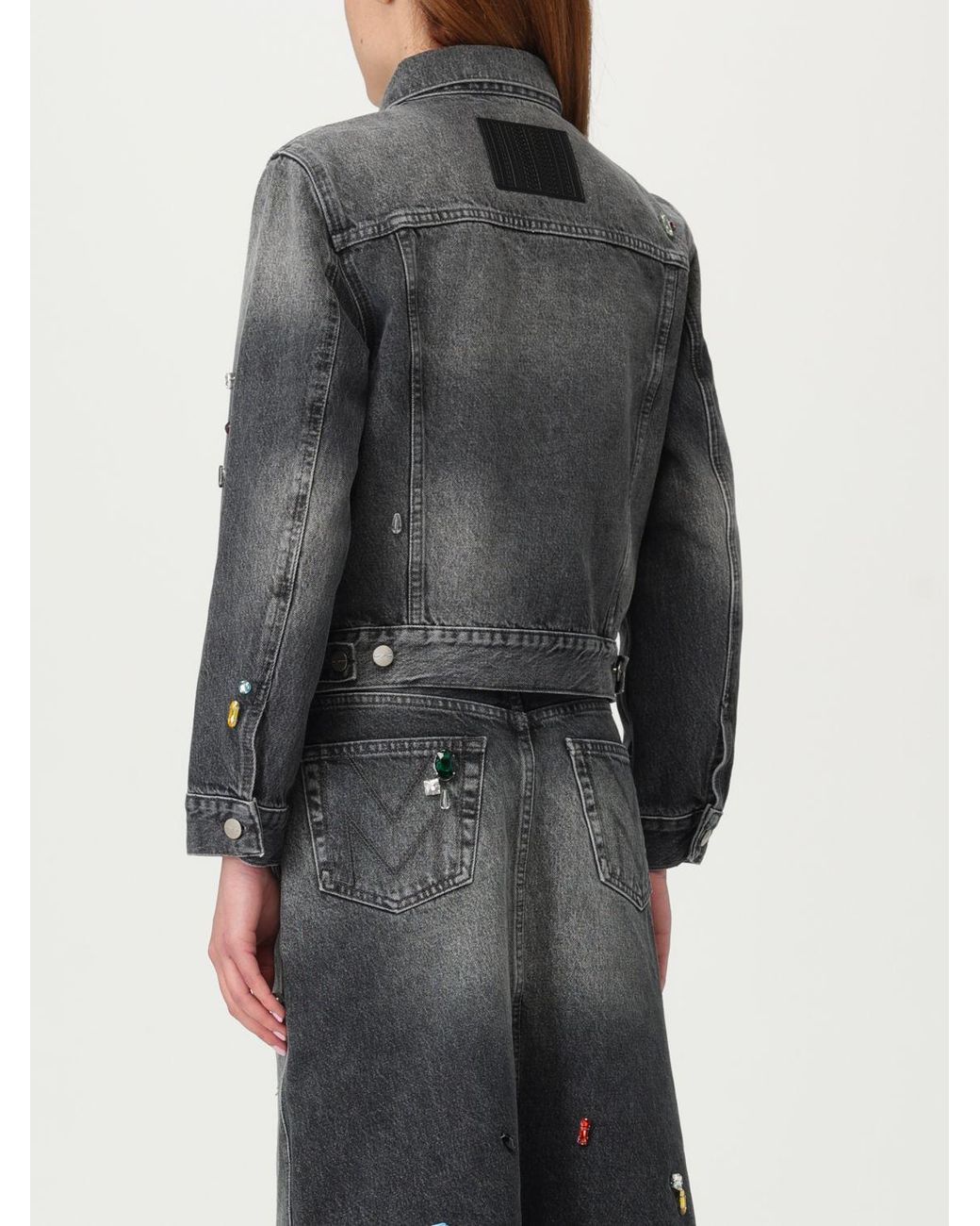 Marc Jacobs Gray Embellished Denim Jacket