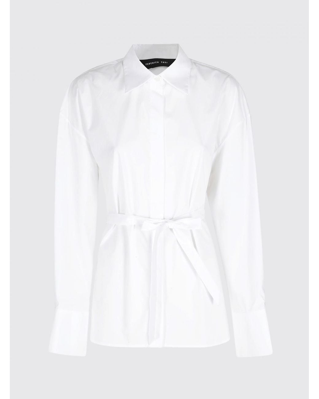 FEDERICA TOSI White Cotton Poplin Shirt