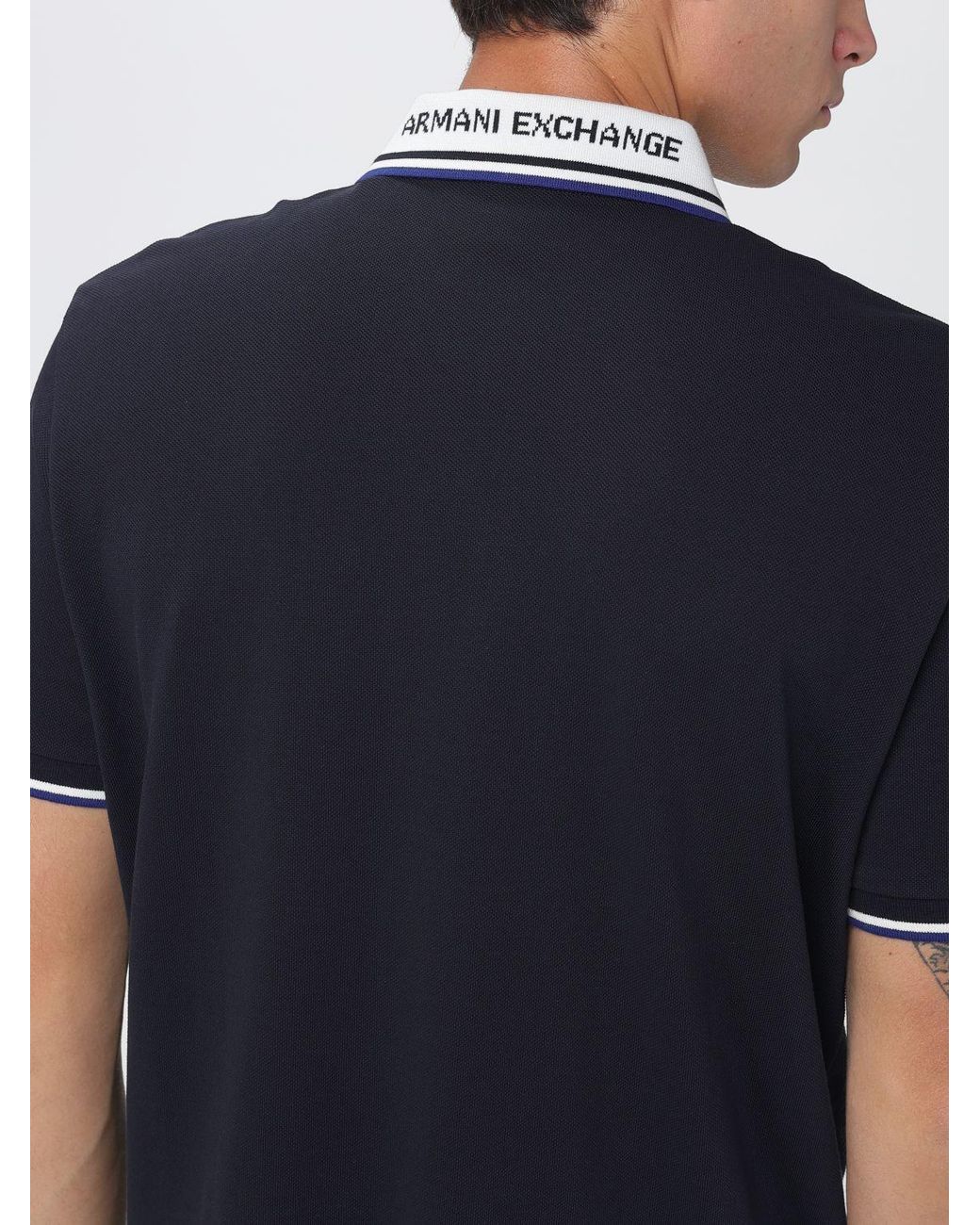 ARMANI EXCHANGE Blue Polo Shirt for men