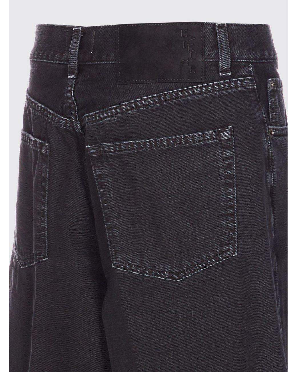 Haikure Black Straight Leg Denim Jeans