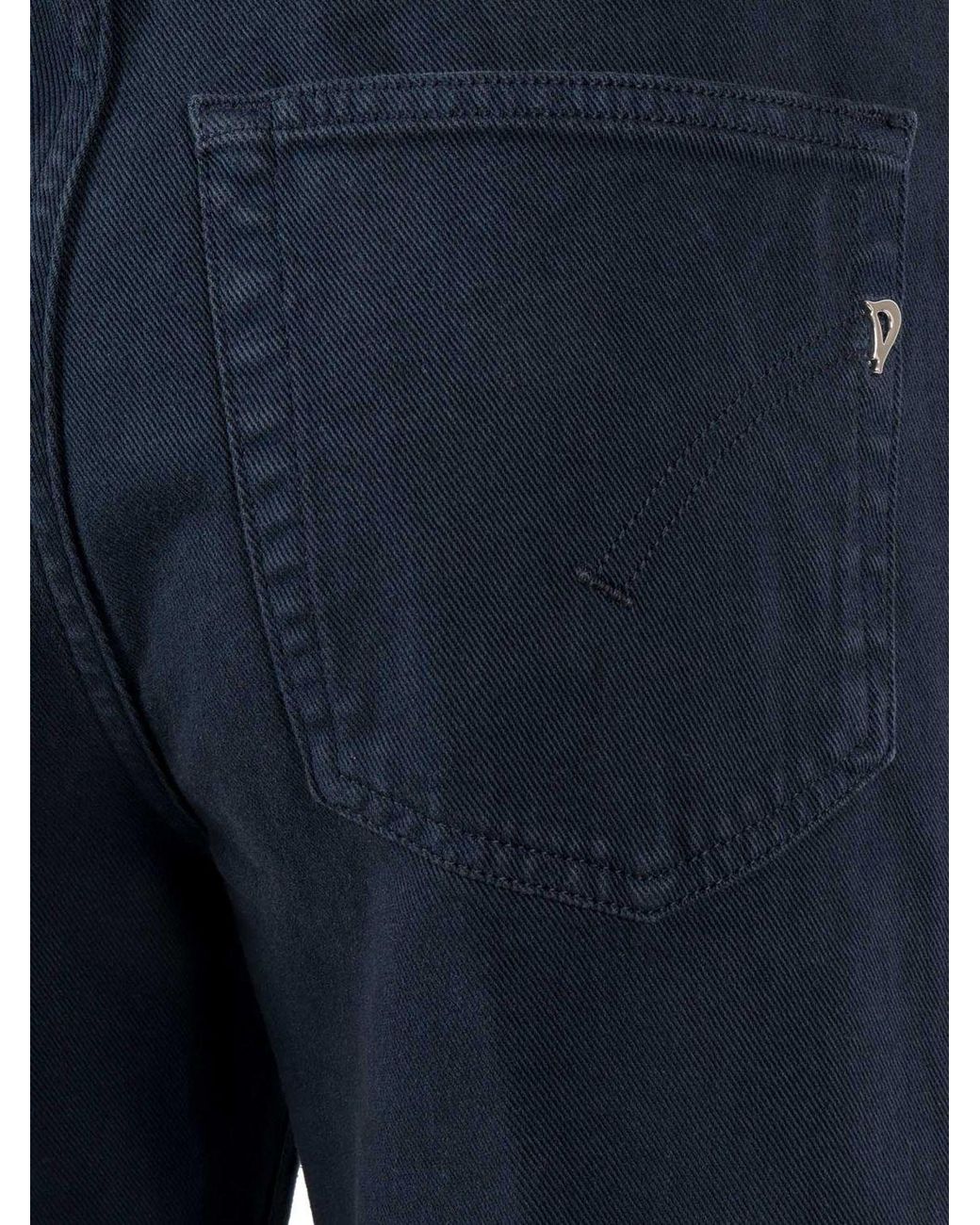 Dondup Blue Wide Leg Stretch Denim Jeans