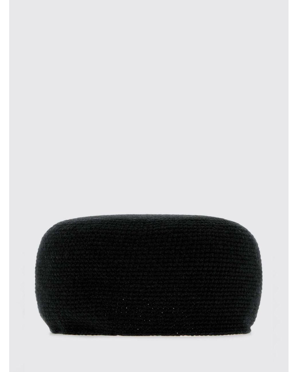 The Row Black Perleaf Rib-Knit Pure Cashmere Beanie