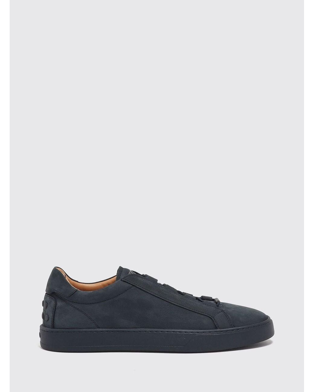 Tod's Blue Suede Leather Slip-On Sneakers With Heel Gommini for men