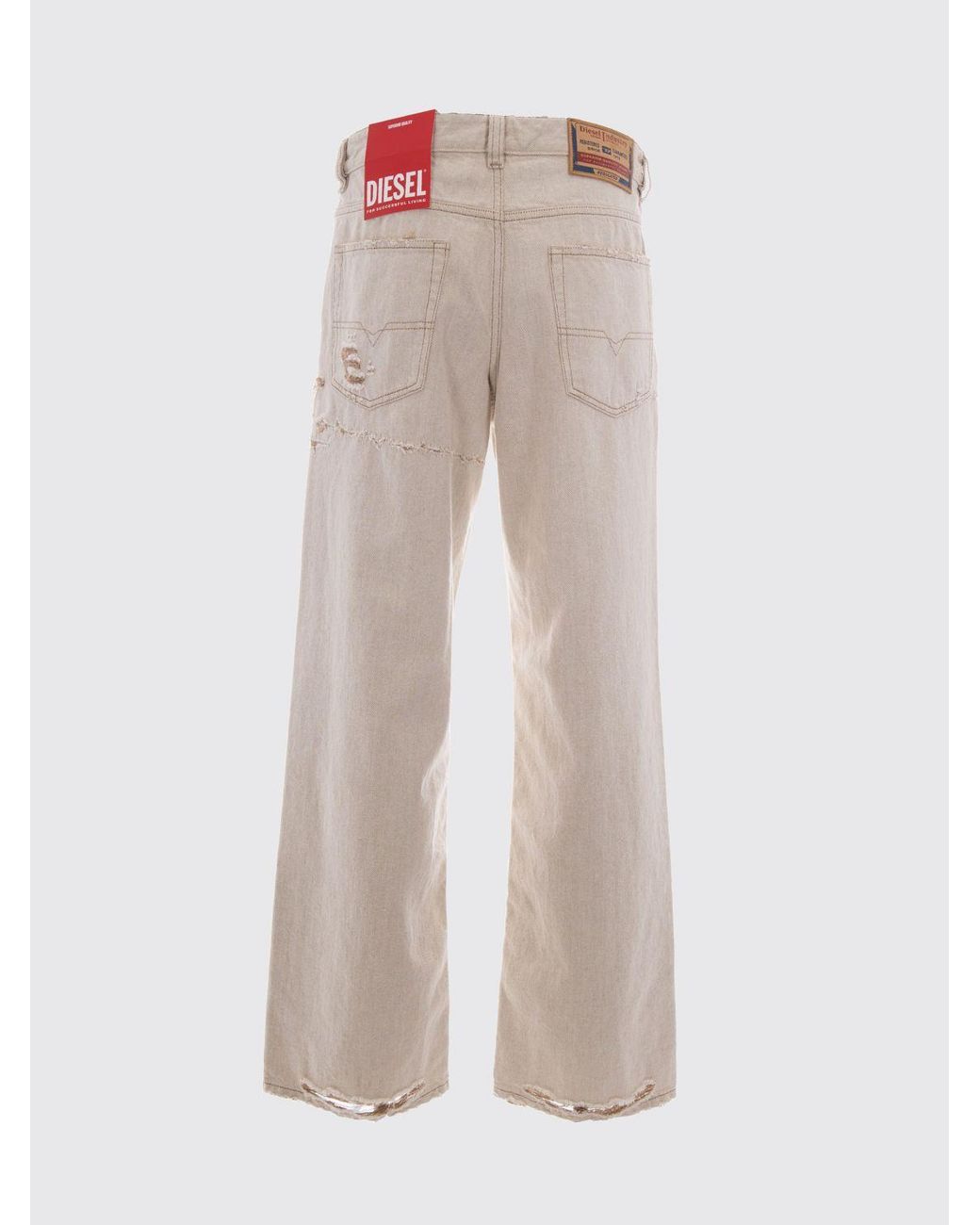 DIESEL Natural 2001 D-Macro Low-Rise Wide-Leg Jeans for men