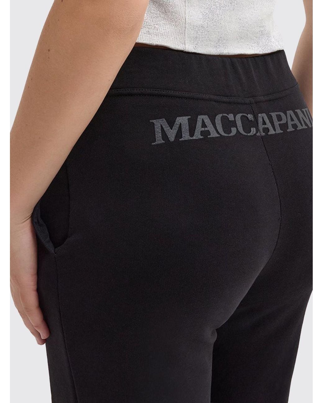 MACCAPANI Black Regina Cotton Jogging Trousers
