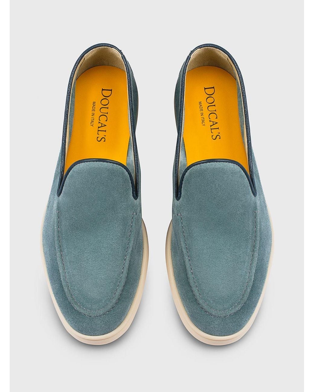 Doucal's Blue Suede Loafers
