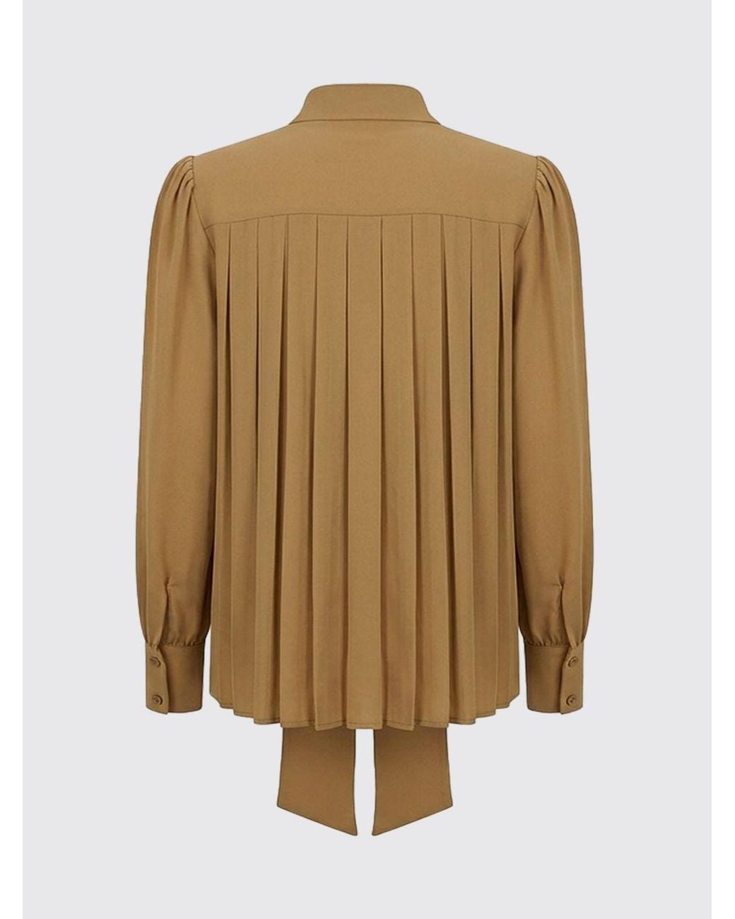 Khaite Natural Pussy-Bow Collar Pure Silk Long-Sleeved Shirt