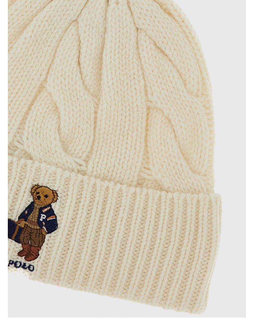 Polo Ralph Lauren Natural Cable-Knit Wool-Blend Beanie With Turn-Up Brim
